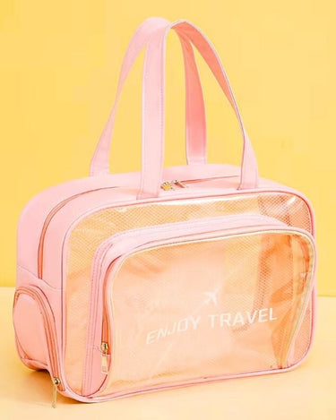 Trousse de toilette transparante Trousse De Toilette Transparente Voyage Rose