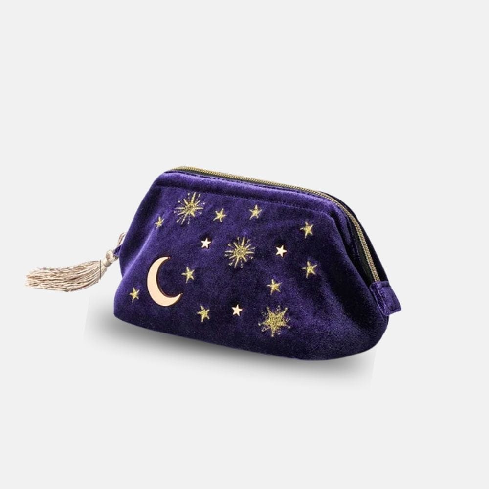 Trousse de Toilette Femme Trousse De Toilette Velours Motif étoile et croissant3