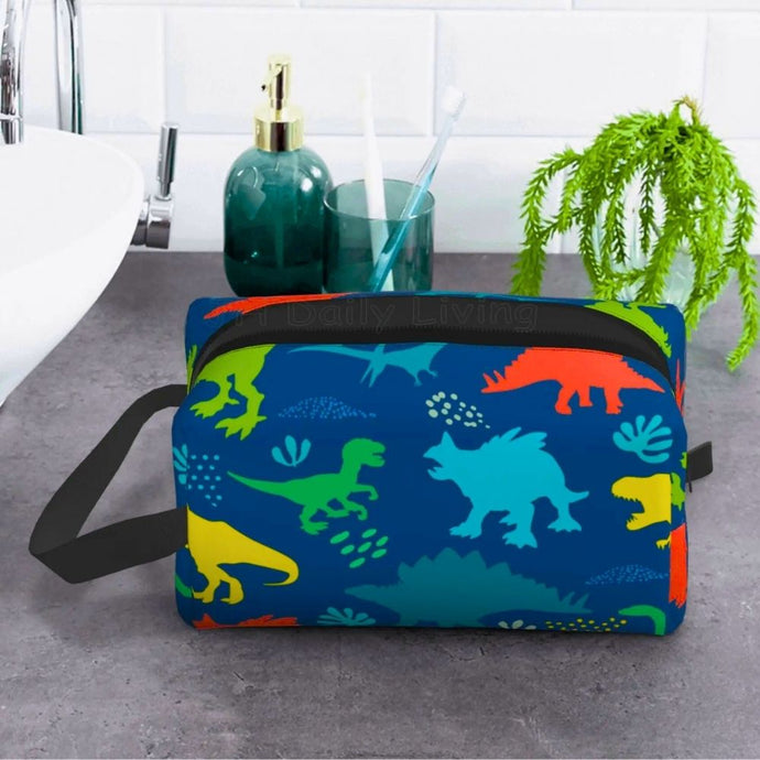 trousse de toilette enfant motif dinosaure 