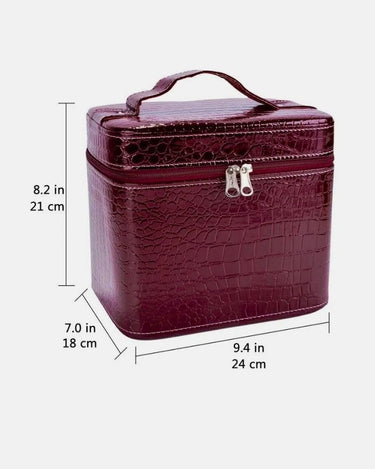 vanity case cuir femme bordeaux 1