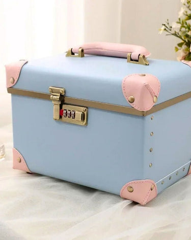 Vanity vanity case rigide Bleu ET Rose