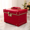 Vanity vanity case rigide Rouge Crocodile