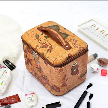 Trousse de Toilette Homme Vanity Case Souple Carte du monde / S