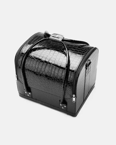 Vanity Femme Luxe Crocodile Noir / 30cmX24cmX26.5cm