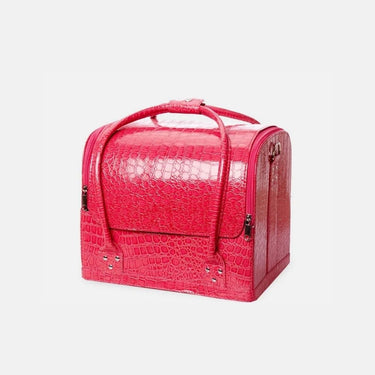 Vanity Femme Luxe Crocodile Rose / 30cmX24cmX26.5cm