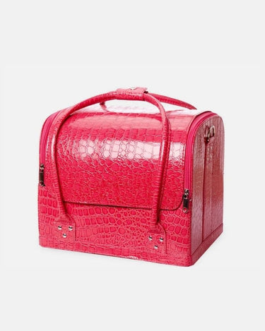 Vanity Femme Luxe Crocodile Rose / 30cmX24cmX26.5cm