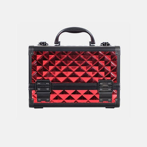 vanity femme rigide voyage Rouge Vin 1