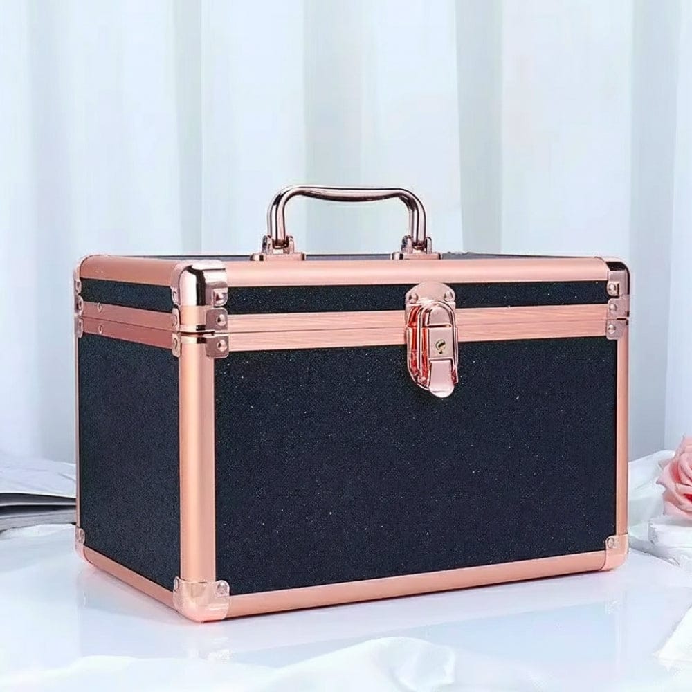 Vanity Vanity Paillette Noir Argent à finitions dorées