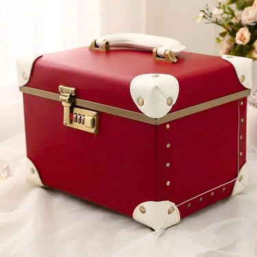 Vanity Vintage Vanity Case Rouge et Blanc